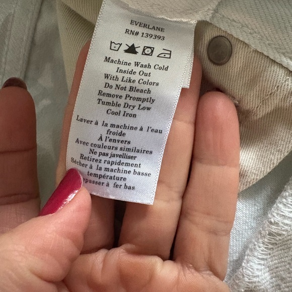 Everlane 90s Cheeky Jean Bone White - Button Fly, Cropped - Picture 12 of 13